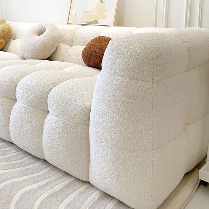 Biscuit Back Tuxedo Arm Sofa Scandinavian 25.6" H Settee with Pillows
