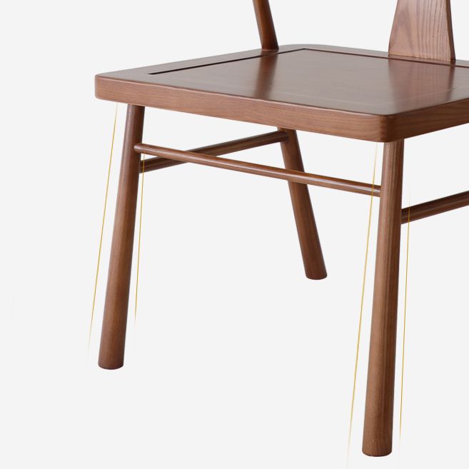 Silla de estilo tradicional, sillas sin brazos con patas de madera para cocina