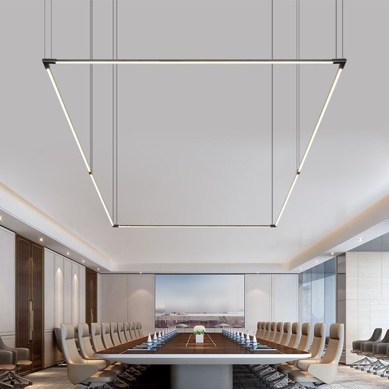 Modern Style Island Light Metal Straight Island Pendant for Dining Room