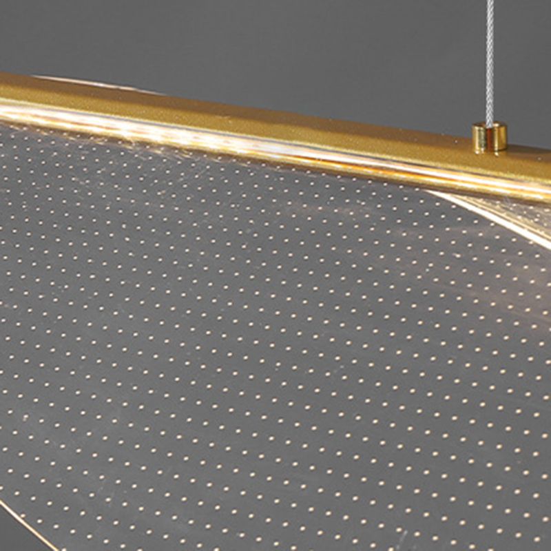 Lampadario geometrico lampadario moderno illuminazione isola metallo 1 luci dell'isola luminosa in nero