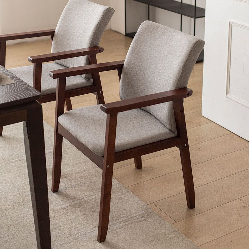 Fauteuil à dossier solide rembourré contemporain, finition mate, chaise de salle à manger pour la maison