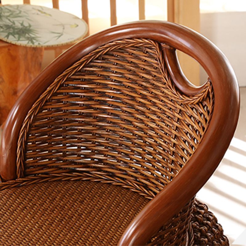 Rattan Armless Chair 19.68" L x 19.68" W Basic Four Leg Chair for Living Room