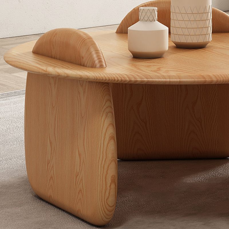 Contemporary Solid Wood Coffee Table Light Wood Coffee Cocktail Table
