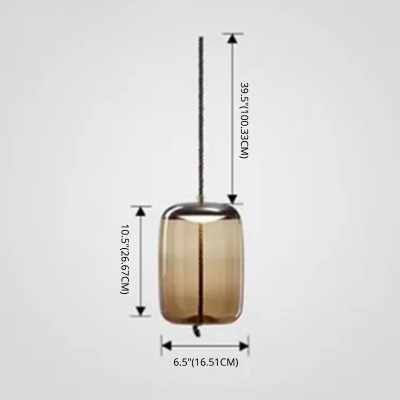 Modern plafond hanglamp met schaduwglas 1 lichte druppel hanger