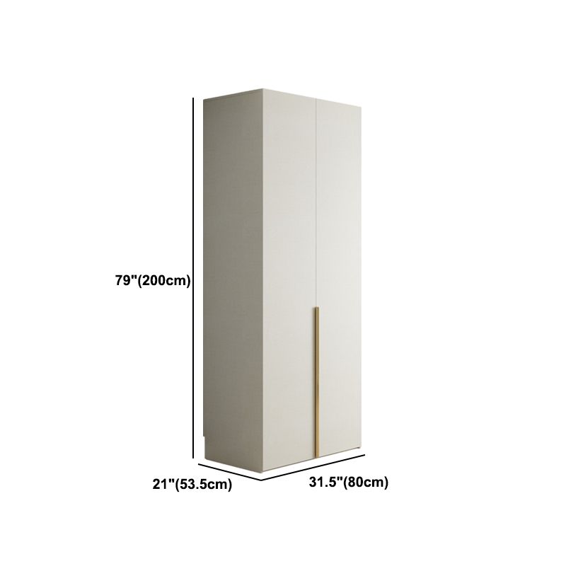 Engineered Wood Wardrobe Armoire Modern White Wardrobe for Bedroom