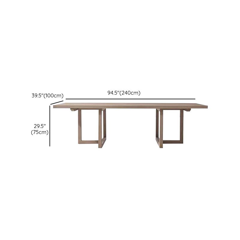 Farmhouse Rectangle Balcony Table Solid Wood Accent Table for Patio