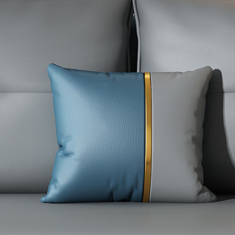 Modern Faux Leather Sleeper Sofa 31.45"H Upholstered Square Arms Sofa Bed