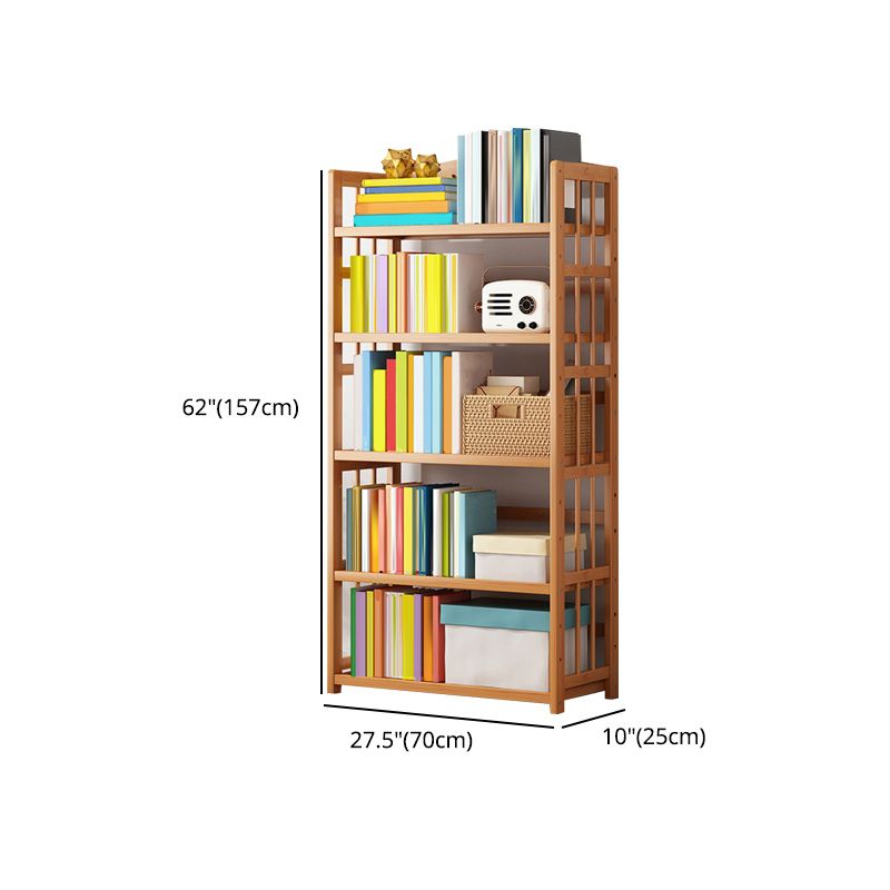 Contemporary Wood Bookcase Open Back Bookshelf for Home Office