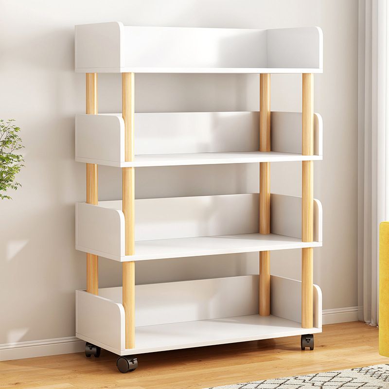 Open Back Standard Bookshelf Scandinavian Bookcase with Shelves