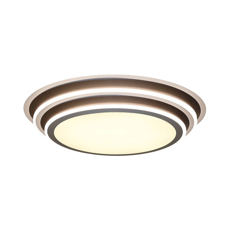 Multi-Layer Bedroom Flushmount Lighting Acrylic 19.5"/32" Wide Simple LED Flush Ceiling Light in Warm/White Light