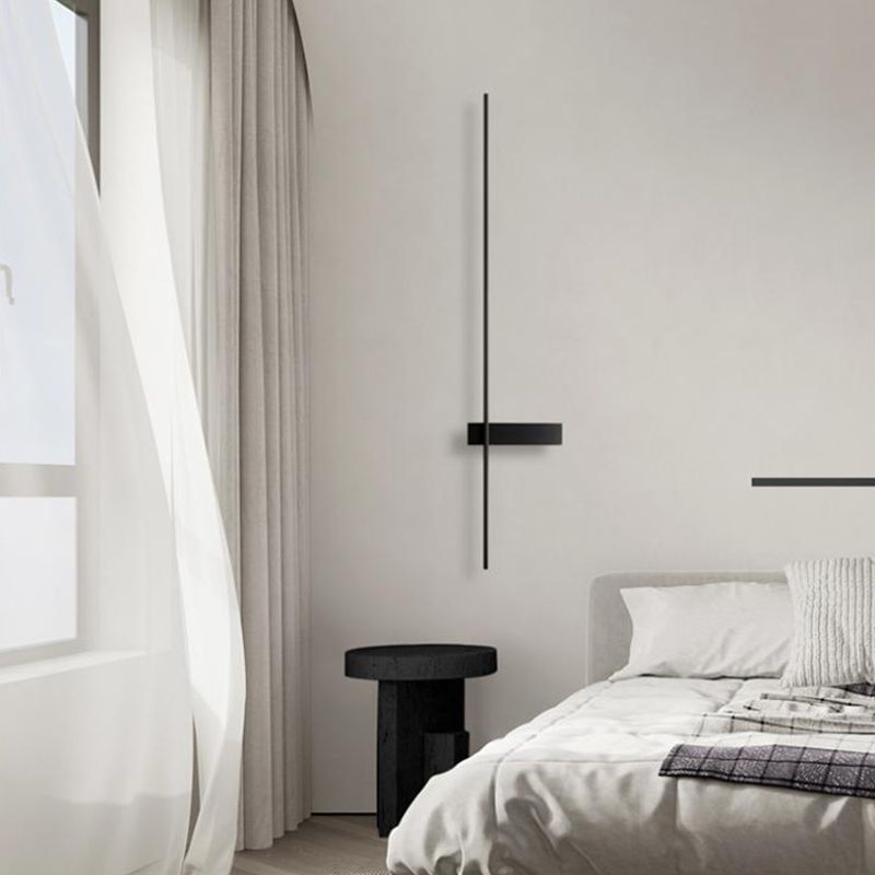 Eigentijdse stijl rechte wandverlichting armaturen metaal 1 lichte led wandmontage lamp