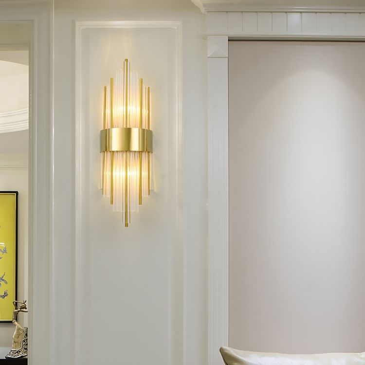Kristal gearceerde muur sconce verlichting hedendaagse stijl muur gemonteerd verlichtingsarmatuur