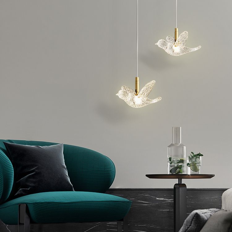 Klein bed ophanging verlichtingsarmatuur Acryl Minimalistische LED LED DOWN -verlichting hanger in messing