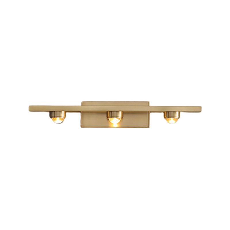 Post Modern 3 / 4 - Light Bath Bar Solid Brass Bathroom Vanity Lighting in Gold