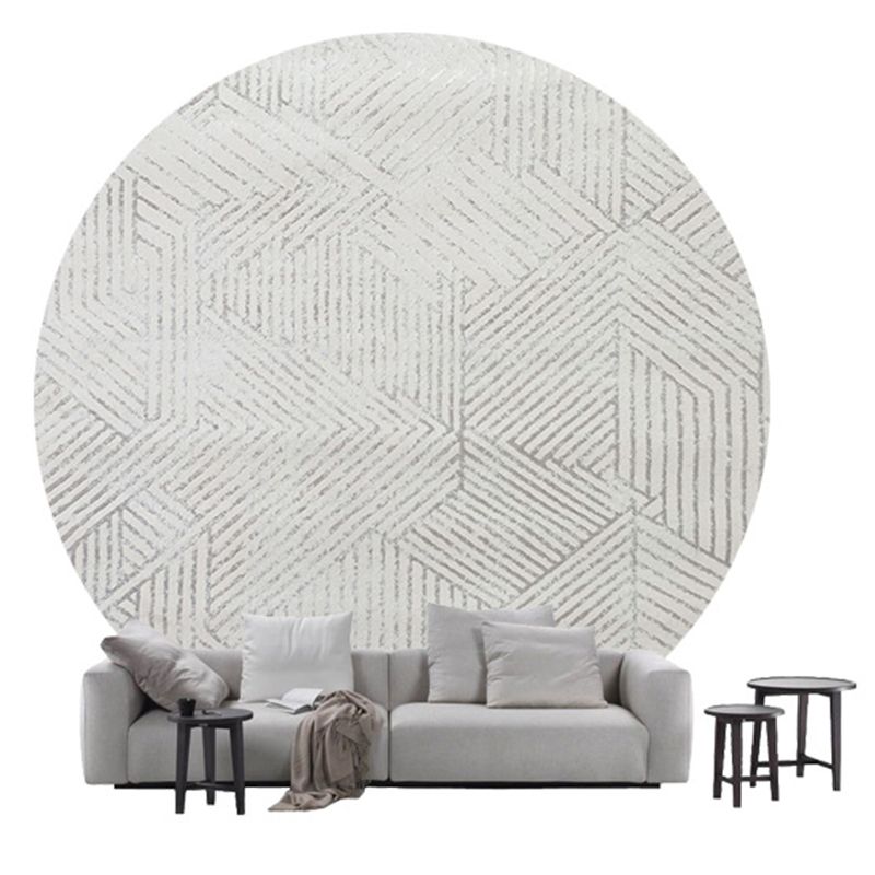 Gray Living Room Carpet Casual Solid Color Area Carpet Polyester Washable Indoor Rug