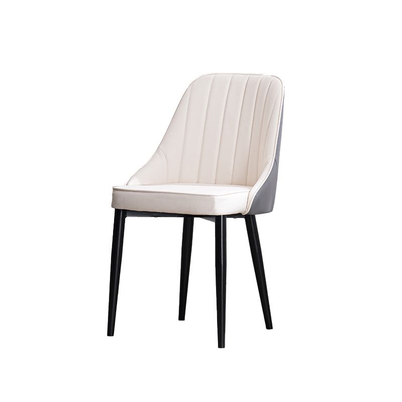 Silla lateral interior escandinava Silla de comedor Parsons tapizada de metal