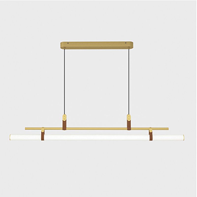 Modern Style Linear Shape Island Light Metal 1 Light Pendant Light