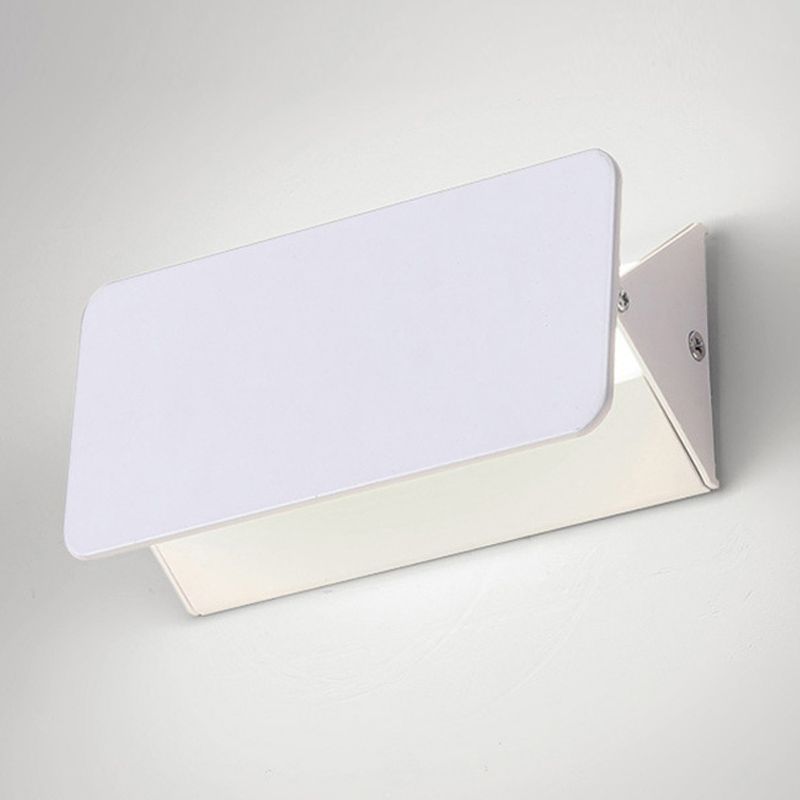 LED Wall Mount Light Metal Wall Sconce Light with Acrylic Shade for Bedroom