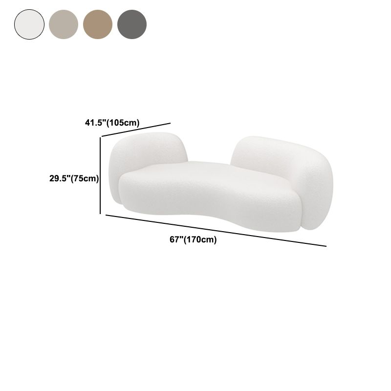 Modern Style Sofa with Curved Back and Padded Sponge Seat Sofa