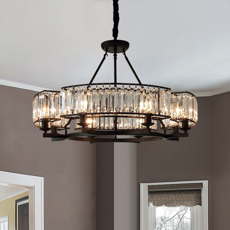 Moderne lusvormige kroonluchter kristal prisma hanger verlichtingsarmatuur voor woonkamer