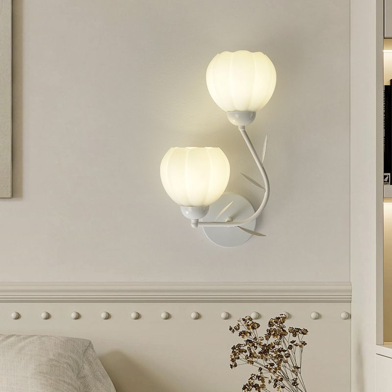 1/2-Light Modernism White Metallic Shaded LED Wall Mounted for Foyer