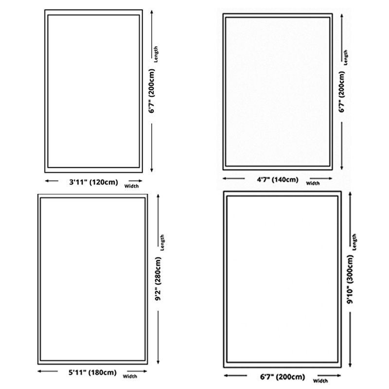 Light Modern Carpet Polyester Color Block Carpet Stain Resistant Carpet for Living Room