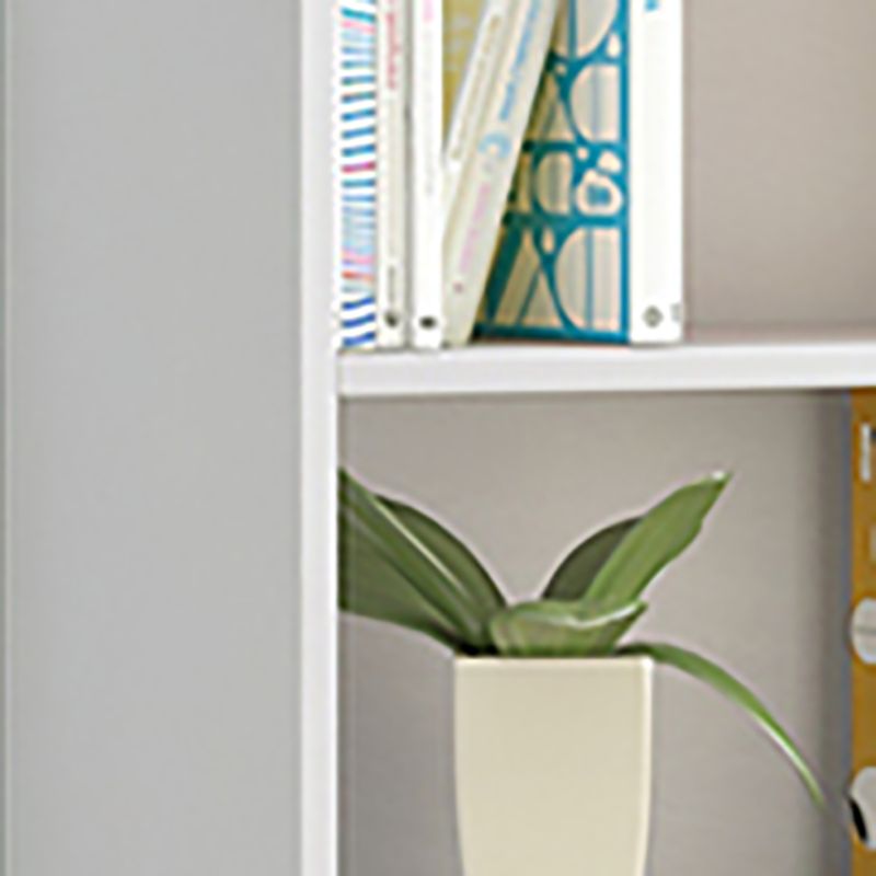 Contemporary Standard Bookshelf Wooden Closed Back Bookcase with Rectangular Shelves