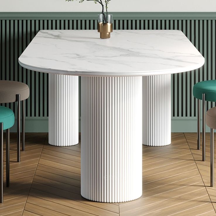 Free Form Stone Top Dining Table Modern Tripod Dining Table for Restaurant