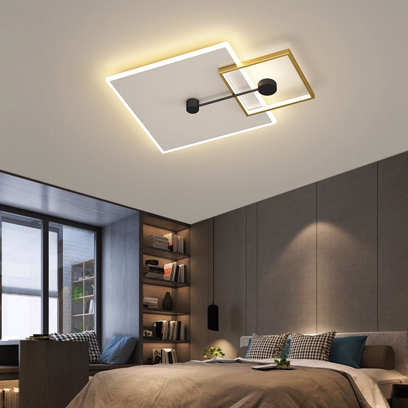 Geometrische inbouwverlichtingsarmaturen Eenvoud Acryl plafondverlichtingsarmaturen voor slaapkamer