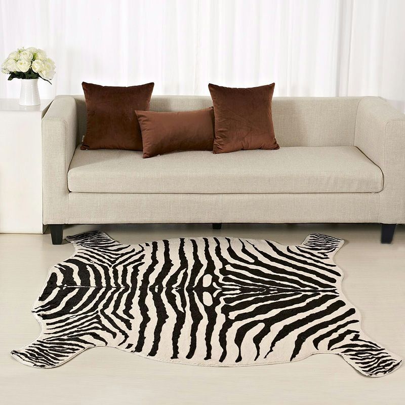 Casual Animal Skin Pattern Rug Multi-Colored Polyster Rug Non-Slip Pet Friendly Area Carpet for Living Room