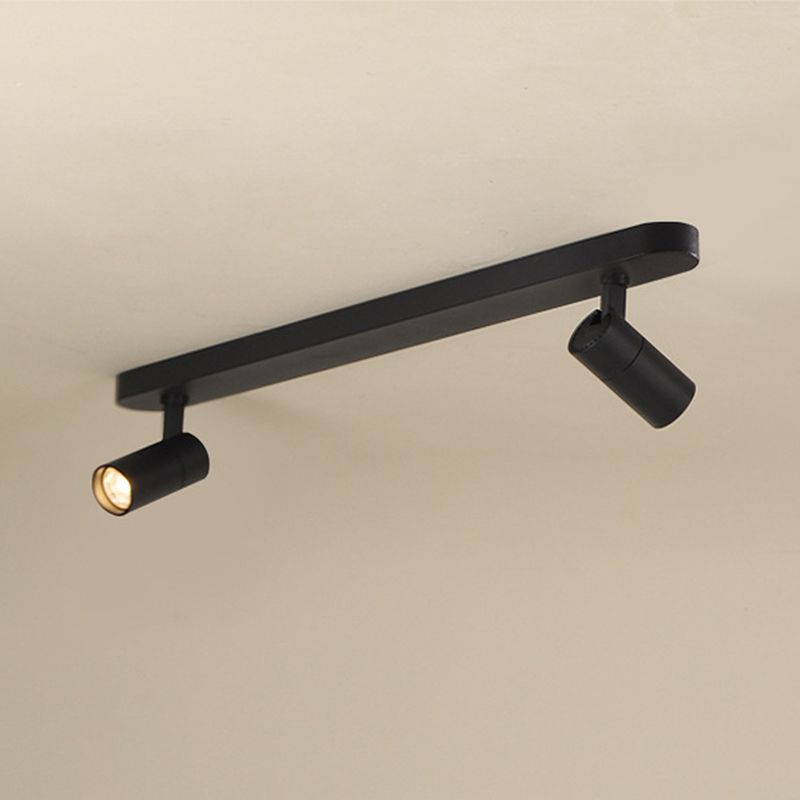 Wrought Iron Track Lighting New Modern Linear Ceiling Mounted Lamp with 3 Spotlights