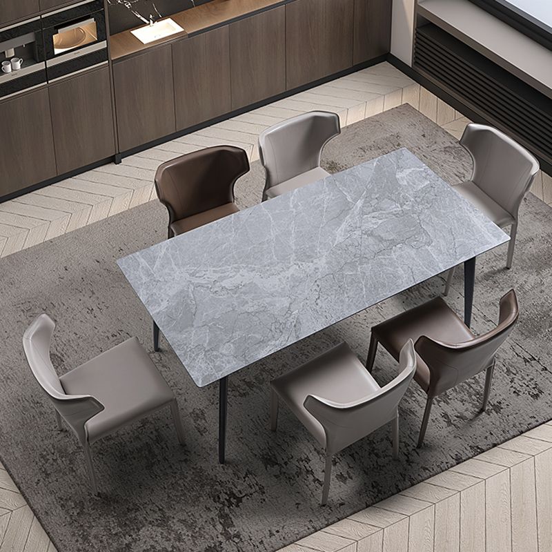 Modern Style Wingback Dining Chairs Faux Leather Home Side Chair