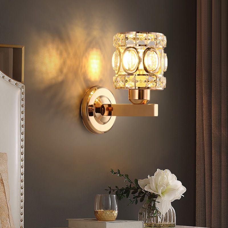 1 lumière géométrique murale lesmpes de style moderne des lumières murales cristallines en or
