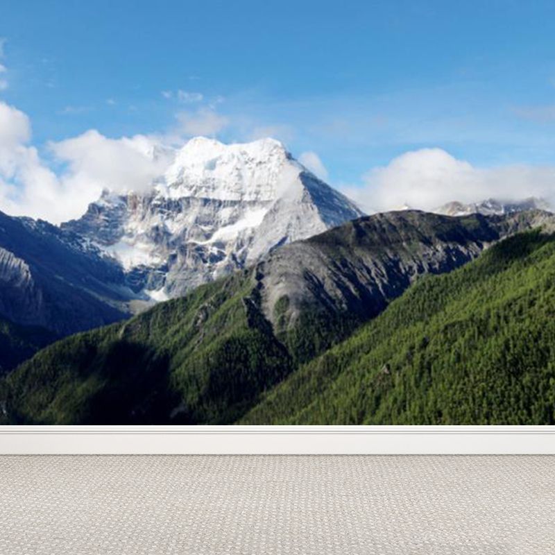 Light Color Contemporary Mural Wallpaper Sky Scenery Wall Covering for Guest Room