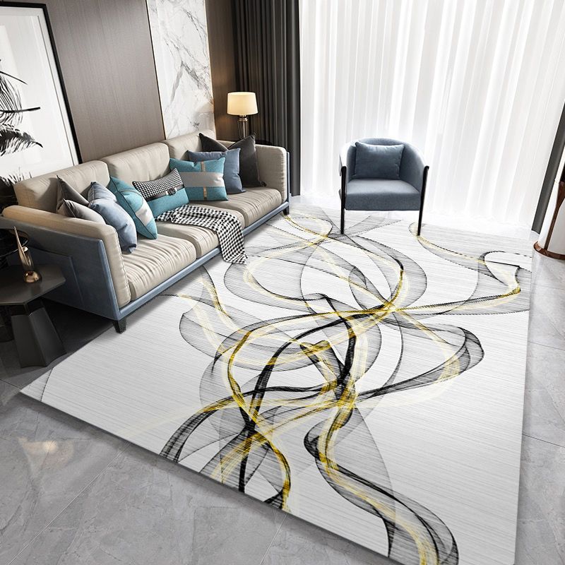 Eigentijds tapijt abstract patroon indoor tapijt vlek resistent polyester gebied tapijt voor woonkamer