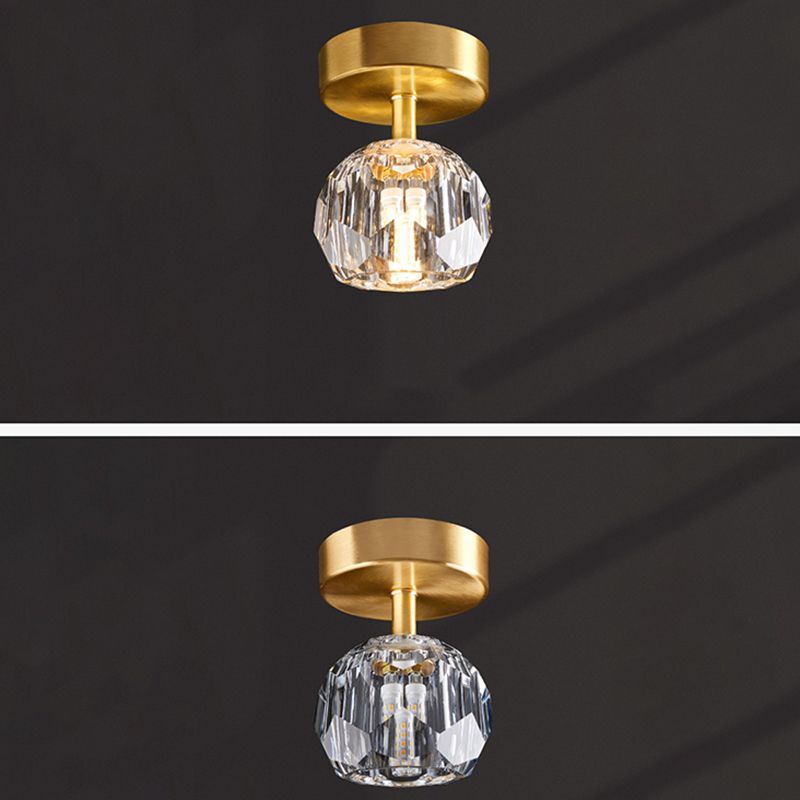 Luminaire monté au plafond de style simplicité en cristal de lumière montée au plafond d'allée globale