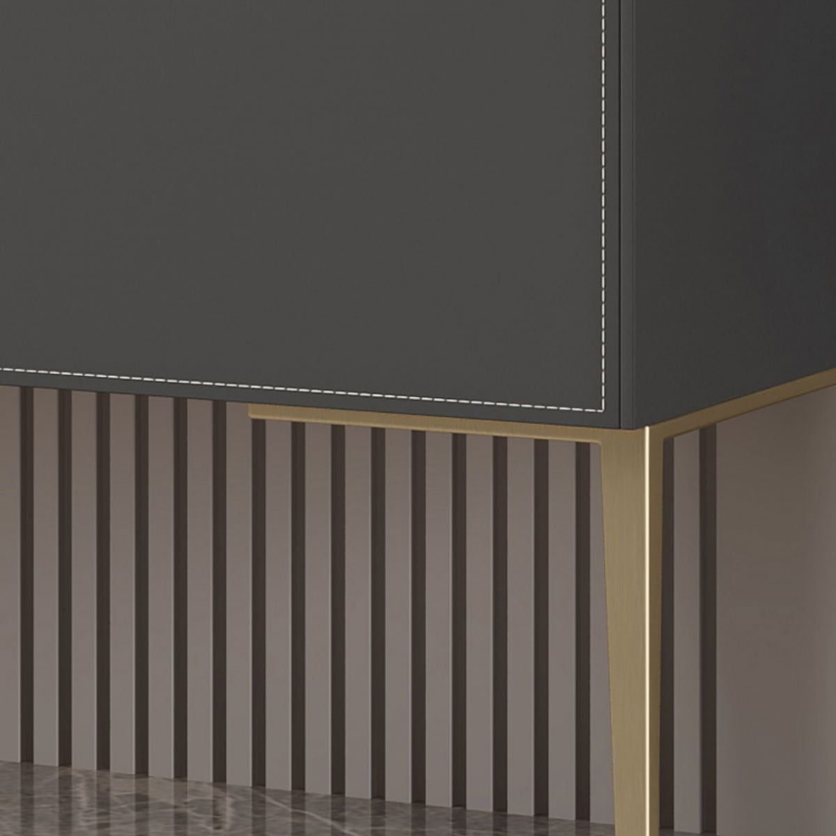 Classic Glam Storage Chest Stone Dresser with 3 Drawers , 15.6 Inch Width