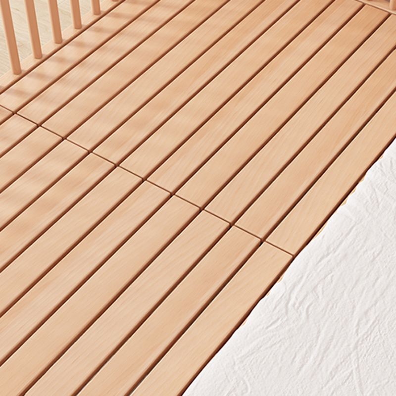 Naitural Nursery Crib with Guardrail Farmhouse Baby Crib in Solid Wood