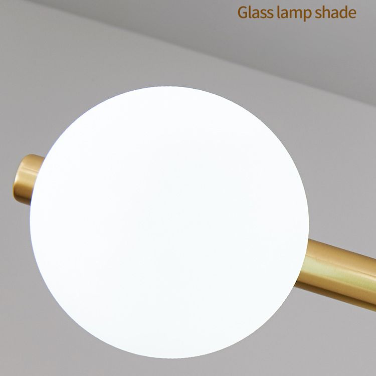 Glass Round Island Lighting Fixture Modern Chandelier Lighting Fixture for Dinning Room