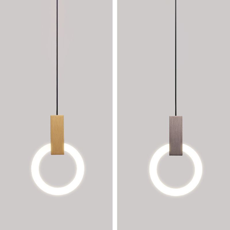 Circle Modern Hanging Light Kit Acrylic LED Pendant Light for Dining Room