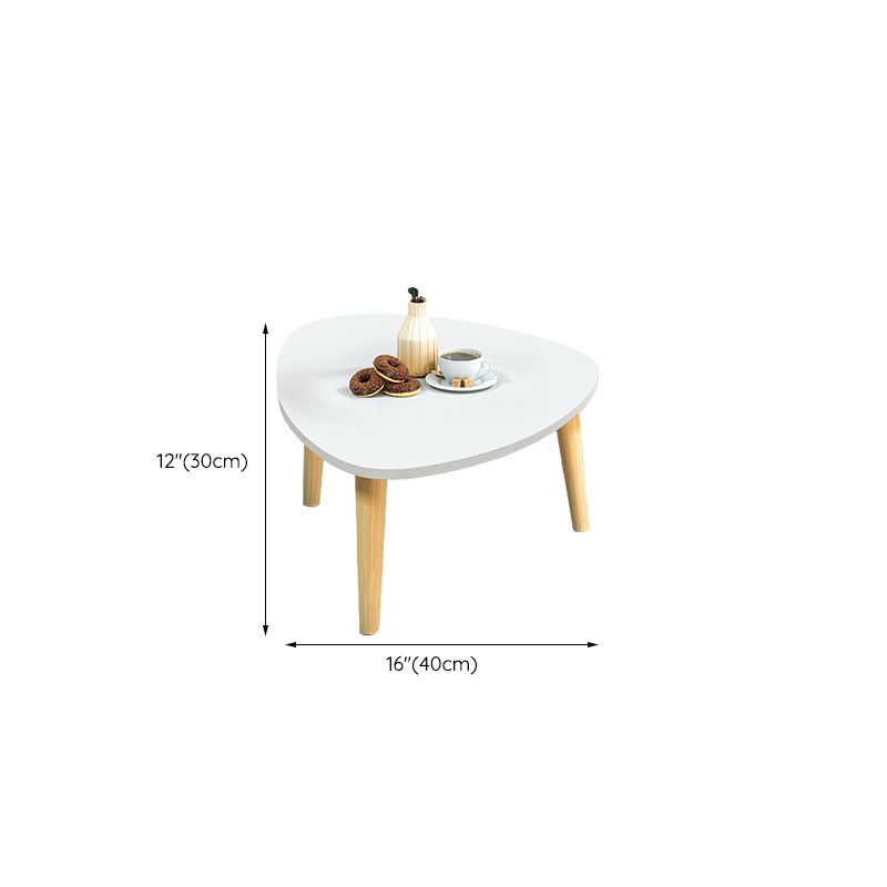 Modern Wood Side Table Bedroom No Distressing End Table with 4 Legs