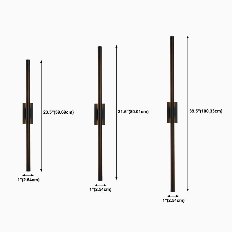 Stile moderno a muro leggero minimalista dritto a led muro con metallo per camera da letto