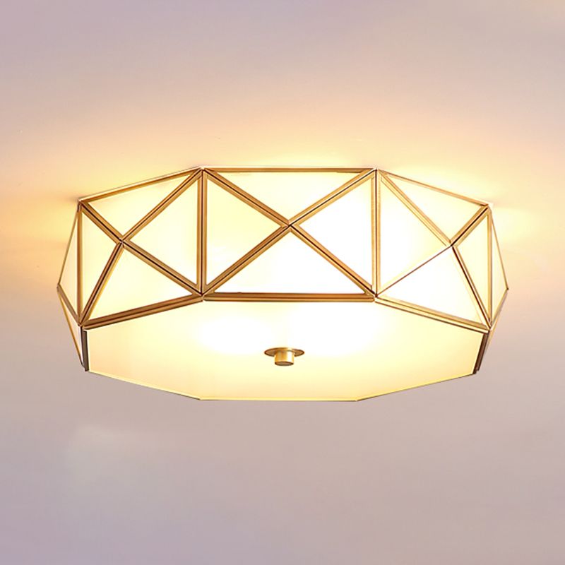 Glass Shaded Ceiling Light Fixture Modern LED Ceiling Flush Mount
