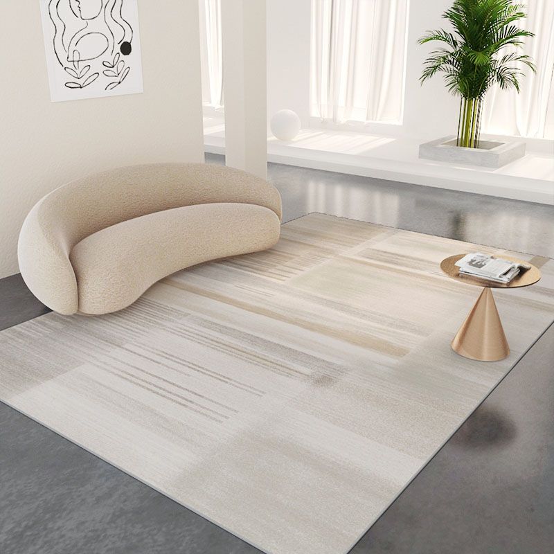 Artistic Carpet Leisure Contrast Panel Indoor Rug Polyster Stain Resistant Area Rug for Living Room