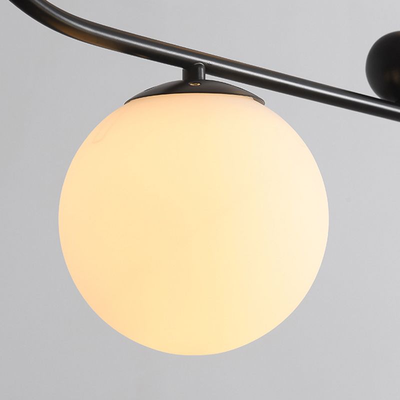 Glass Ball Shape Chandelier Light Modern Style Multi Lights Chandelier Light Fixture