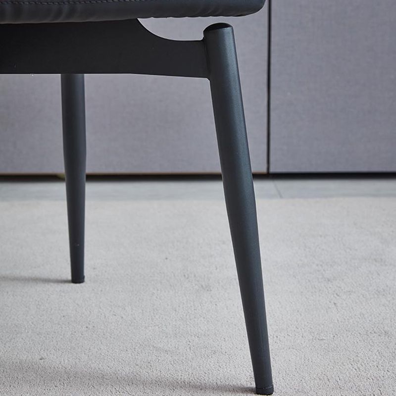 Contemporary Style Metal Dining Chairs Kitchen Dining Armless Side Chairs