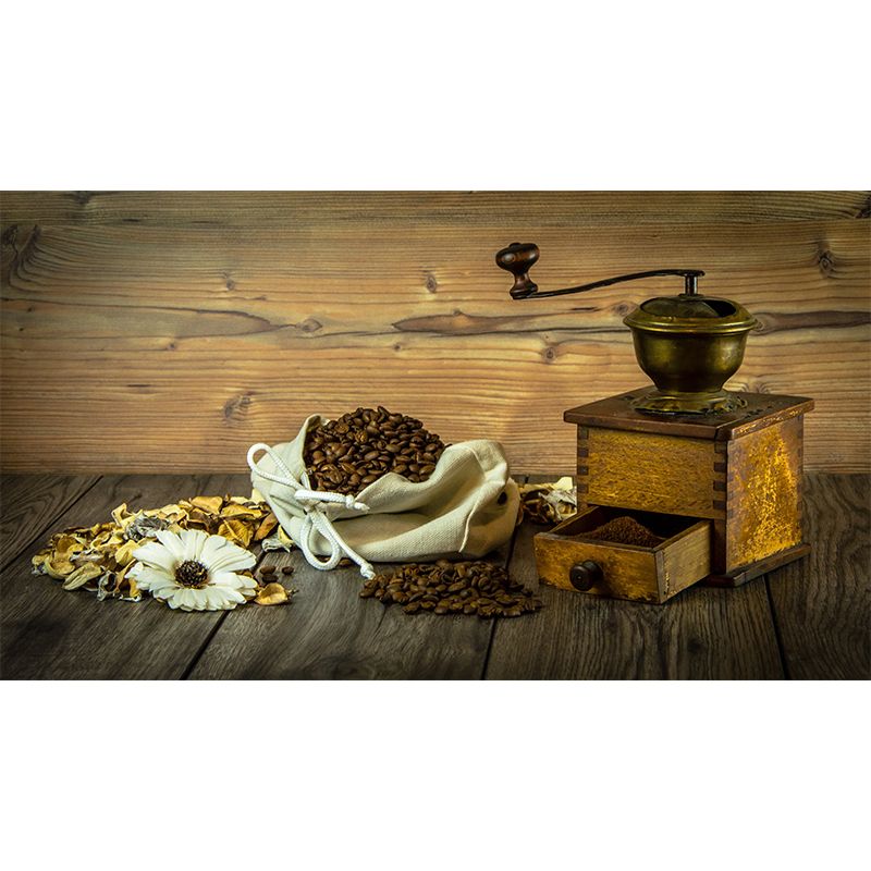 Coffee Beans Wallpaper Mural Stain Resistant Modernist Coffee Shop Wall Decor