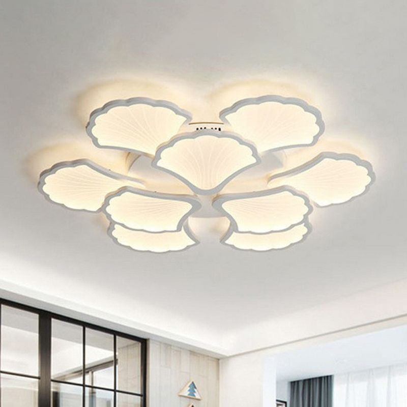 Sala de estar de ginkgo LED semi descarga metálica moderna de techo de descarga de techo en blanco