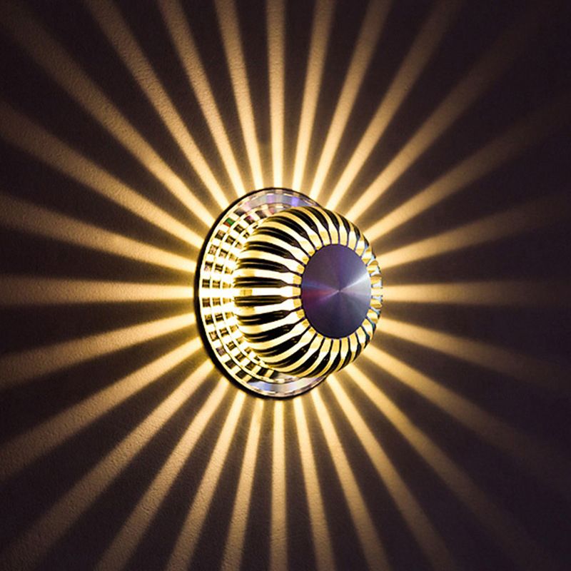 Modern Style Indoor RGB Wall Lamp Sunflower Shaped Aluminum Ambiance Decorative LED Sconce Light for Restaurants Bar