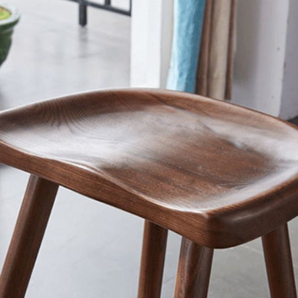 Modern Style Bar Table Set 1/2/3 Pieces Round Solid Wood Bar table with Backless Stools